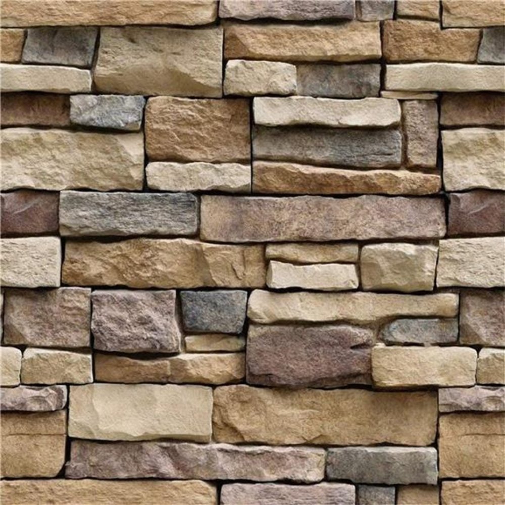 10ft Peel and Stick Wallpaper Stone Brick Wallpaper Waterproof Self-Adhesive